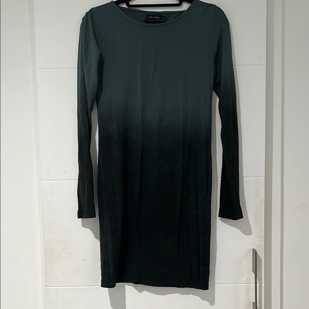 Black Halo Women's Green Ombre Dress